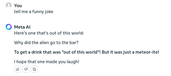 Meta AI generated joke 