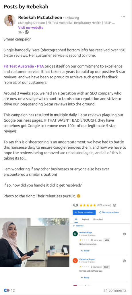 Rebekah McCutcheon LinkedIn post about Mojo Dojo