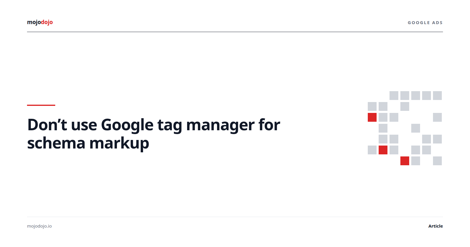 Don’t use Google tag manager for schema markup