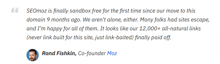 Domain age sandboxed