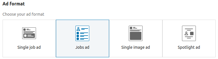 JOb ads format