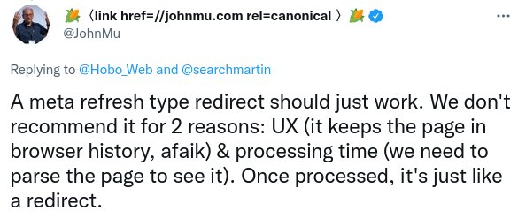 meta refresh tag redirect