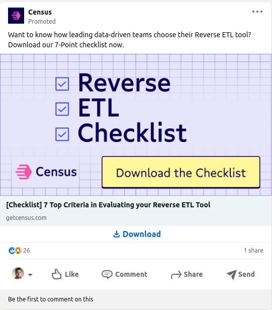 Linkedin singel image ad