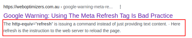 meta description