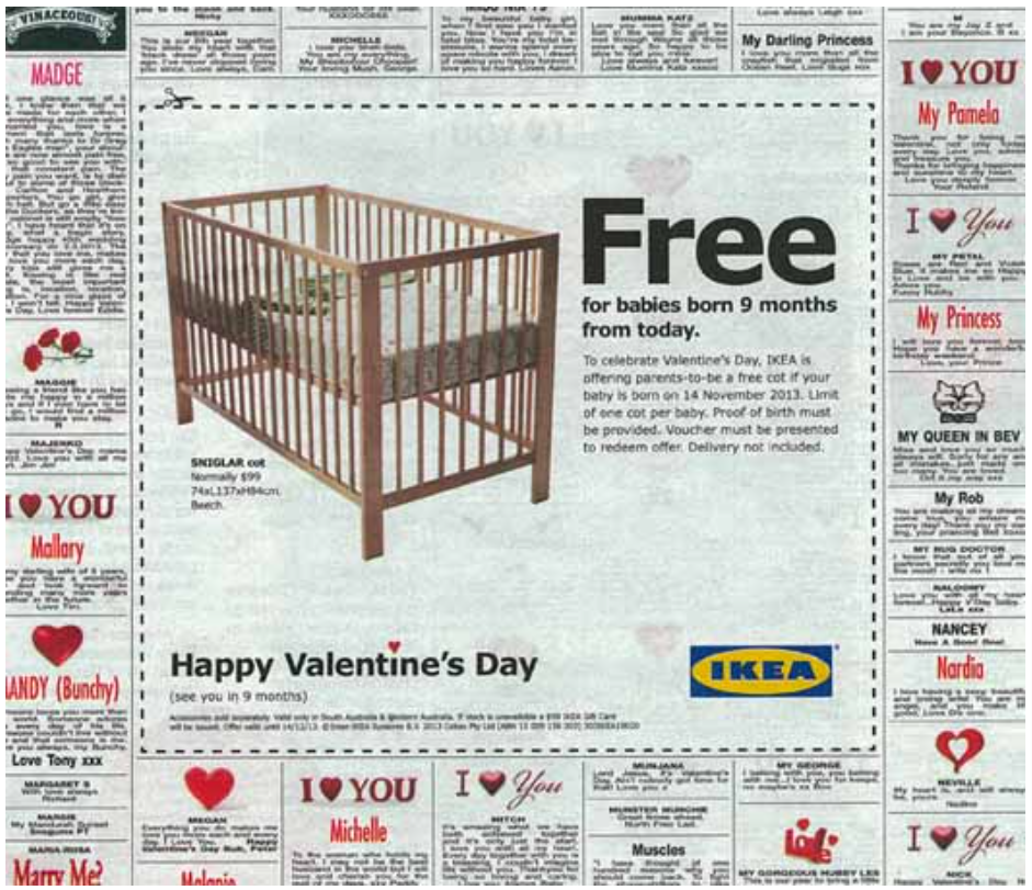 IKEA Valentine's Day ad from 2013