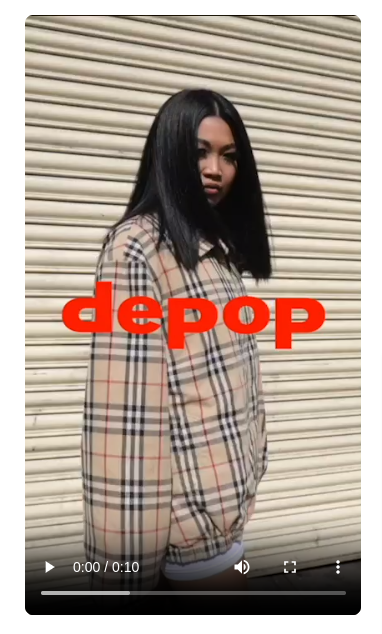 Depop story ad on Snapchat