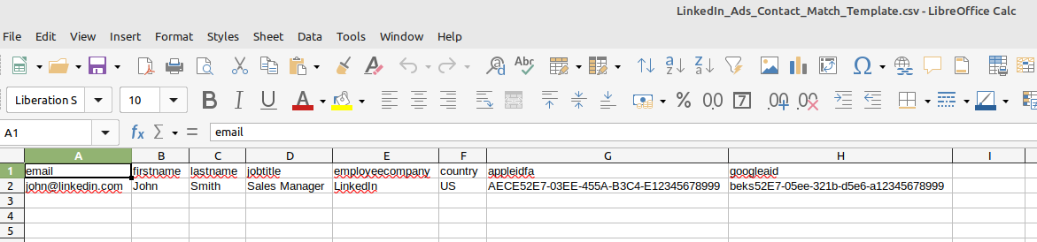 Contacts Template